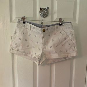 SO White Anchor Shorts
